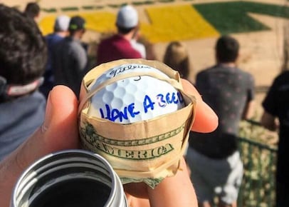 This tour pro continued his tradition of tossing beer money to
